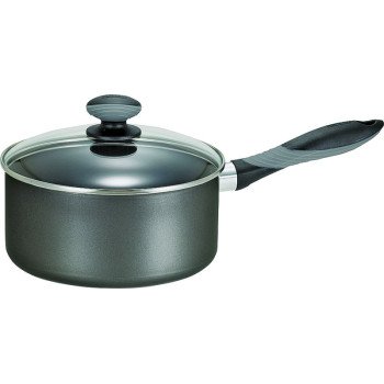 T-fal MIR-A7972384M Non-Stick Sauce Pan with Lid, 2 qt Capacity, Aluminum, Thumb Rest Handle