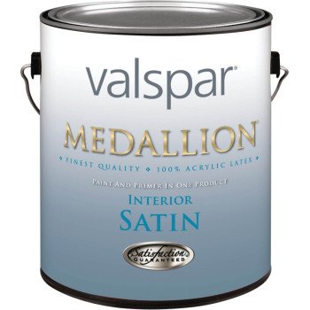 Valspar Medallion 3400 Series 3408-1GAL Interior Paint, Satin Sheen, Pastel, 1 gal, Can, 400 sq-ft Coverage Area