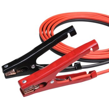 ProSource 061614 Booster Cable, 6 AWG Wire, 4-Conductor, Clamp, Clamp, Stranded, Red/Black Sheath