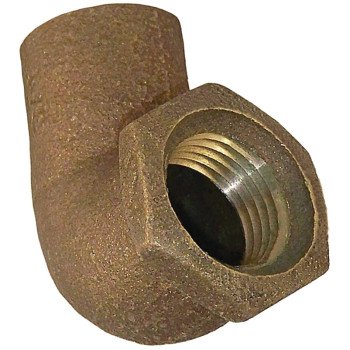 Elkhart Products 10159202/10156792 Pipe Elbow, 1/2 x 3/4 in, Sweat x FIP, 90 deg Angle, Copper