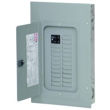 Eaton BRP20L125G Load Center, 125 A, 1-Pole, 20-Space, 40-Circuit, Main Lug, NEMA 1 Enclosure, Plug