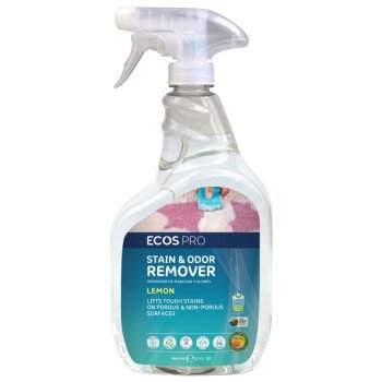 Ecos Pro PL9707/6 Stain and Odor Remover, 32 oz, Liquid, Lemon, Water White