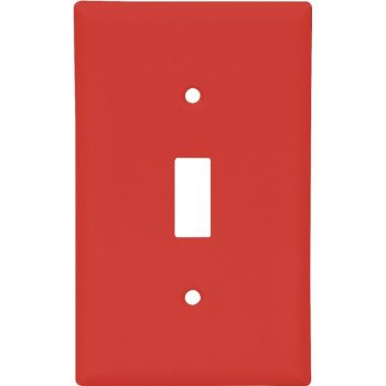 Eaton Wiring Devices 5134RD-BOX Wallplate, 4-1/2 in L, 2-3/4 in W, 1 -Gang, Nylon, Red, High-Gloss