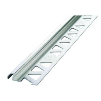 M-D 31385 Bullnose Tile Edge, 8 ft L, 1-3/8 in W, Aluminum, Clear