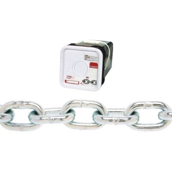 Campbell 0143636 Proof Coil Chain, 3/8 in, 45 ft L, 30 Grade, Steel, Galvanized