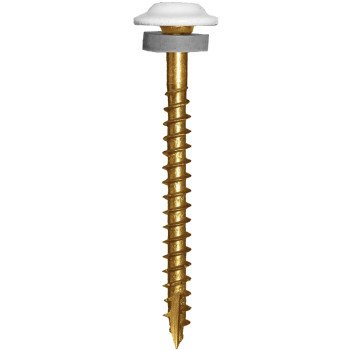 GRK Fasteners 40090 Screw, 1-1/2 in L, W-Cut Thread, Washer Head, Recessed Star Drive, Zip-Tip Point, Steel, 3000 BX