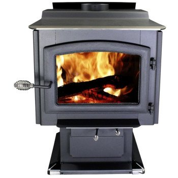 Ashley Hearth AW3200E-P Freestanding Large Pedestal Wood Stove, 24 in W, 39 in D, 32-1/2 in H, 152,000 Btu Heating