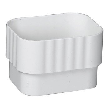 Amerimax M0623 Downspout Connector, Vinyl, White