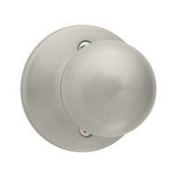 Kwikset 488P 15 CP Dummy Door Knob, 1-7/8 in Dia Knob, Satin Nickel