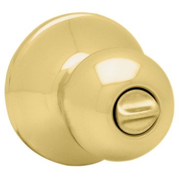 Kwikset 300P3CP Privacy Door Knob, Polished Brass