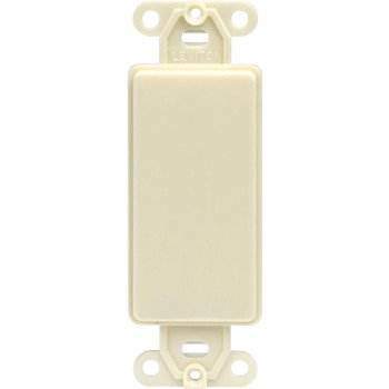 Leviton 80414-I Multimedia Insert, 1 -Gang, Nylon, Ivory, Flush Mounting