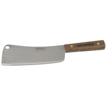 Old Hickory 076-7 Cleaver, 7-1/2 in L Blade, Carbon Steel Blade, Hardwood Handle, Brown Handle