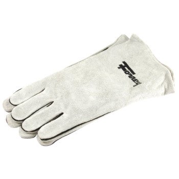 ForneyHide 55200 Welding Gloves, Men's, L, 13-1/2 in L, Gauntlet Cuff, Leather Palm, Gray, Wing Thumb, Leather Back