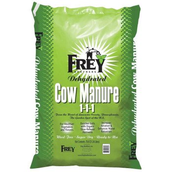 Frey CM3000 Dehydrated Cow Manure, Dark Brown, Earthy Smell, 40 lb Bag