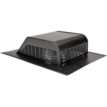 Lomanco LomanCool 730B Static Roof Vent, 12-3/16 in OAW, 30 sq-in Net Free Ventilating Area, Aluminum, Black