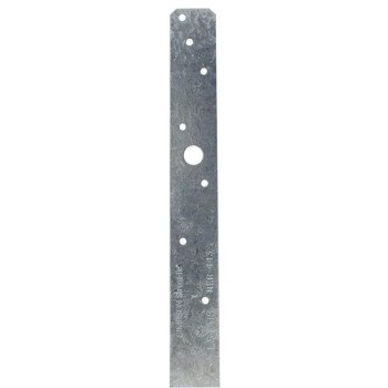 Simpson Strong-Tie LSTA Series LSTA18 Strap Tie, 18 in L x 1-1/4 in W Dimensions, 20 ga, Steel, Galvanized/Zinc