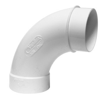 IPEX 201001 Pipe Elbow, 2 in, Socket x Spigot, 90 deg Angle, PVC, White