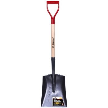 Garant 81570 Industrial-Grade Shovel, 10-3/4 in W Blade, Steel Blade, Wood Handle, D-Grip Handle, 27-3/4 in L Handle