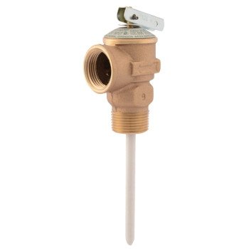 SharkBite NCLX-5 Series 23576-0150 Relief Valve, 3/4 in, MNPT x FNPT, Bronze Body