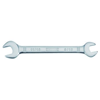 DEWALT DWMT75427OSP Open End Wrench, Metric, 9/16 x 11/16 in Head, 7-11/16 in L, Polished Chrome