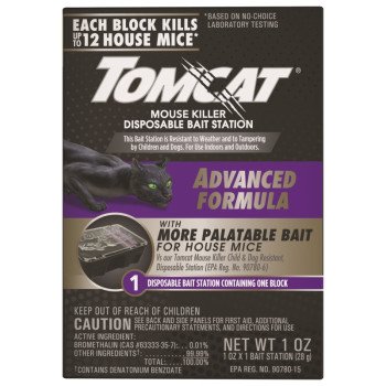 Tomcat 0373805 Mouse Killer Disposable Bait Station, 12 Mice Bait, Purple/Violet