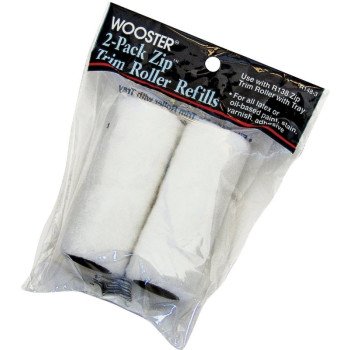 Wooster R148-3 Mini Trim Roller Refill, 3/16 in Thick Nap, 3 in L, Fabric Cover