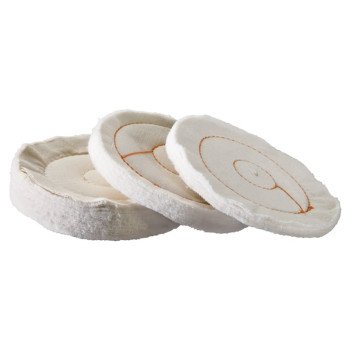 Dico 527-36-4 Buffing Wheel, 4 in Dia, 1/2 in Thick, Cotton
