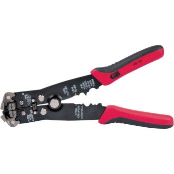 GB GS-394 Wire Stripper, 10 to 26 AWG Wire, 10 to 26 AWG Stripping, 8 in OAL, High-Leverage Handle