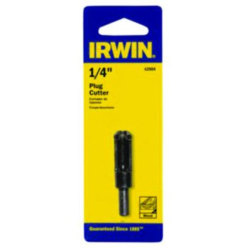 Irwin 43904 Plug Cutter, 1/4 in Dia Cutter, 1/4 in Dia Shank, Carbon Steel