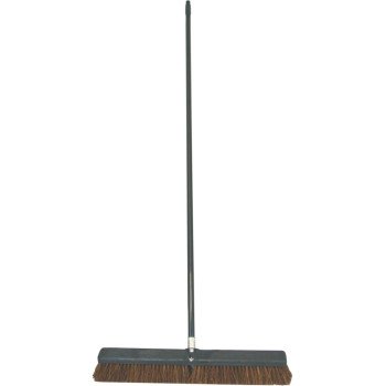 Birdwell 4024-4 Contractor Push Broom, 3 in L Trim, Synthetic Blend Fiber Bristle