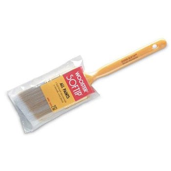 Wooster Q3208-2-1/2 Paint Brush, 2-1/2 in W, 2-7/16 in L Bristle, Nylon/Polyester Bristle, Beaver Tail Handle