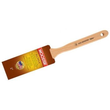 Wooster 4232-2 1/2 Paint Brush, 2-1/2 in W, 2-15/16 in L Bristle, Synthetic Bristle, Flat Sash Handle